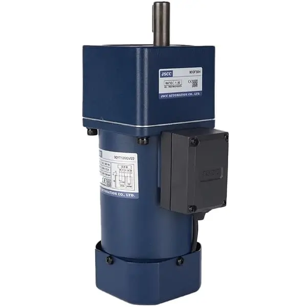 JSCC 90YT120GV22 120W AC speed control gear motor with 90GF30H gearbox ratio 30