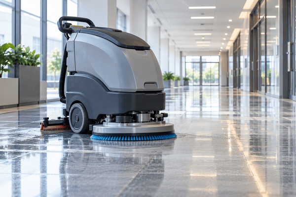 Gear motor application in industrial cleaning equipment