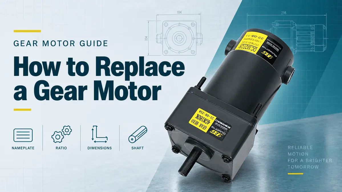 How to replace a gear motor guide featured image showing a DC gear motor