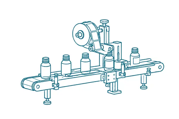 AC gear motor application for labeling machines and bottle conveying lines